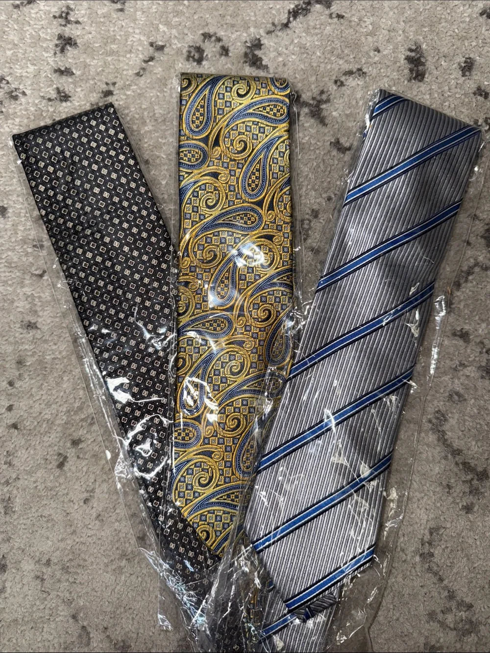 NWT Paisley and Striped Neck Tie Set of Three by DeSantis Collection